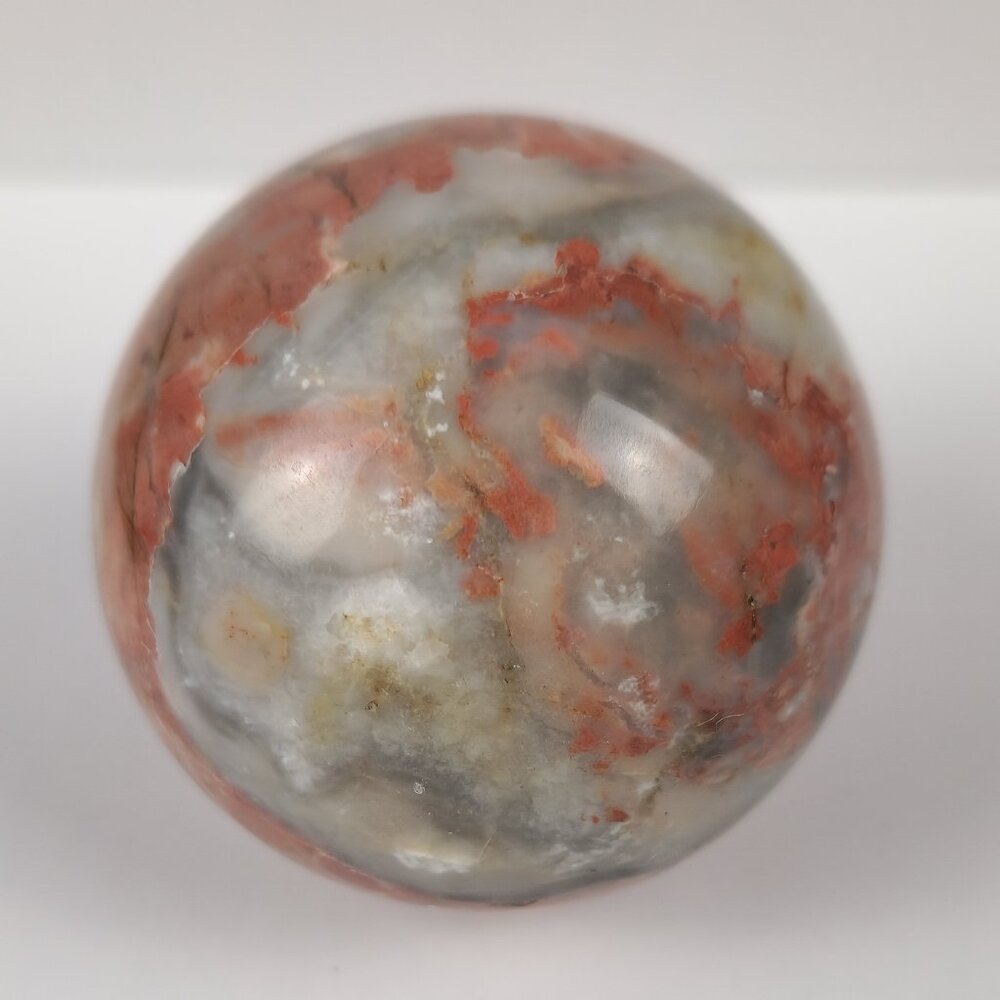 Natural Red Jasper Sphere Polished Ball‎ with Flat Bottom Paperweight